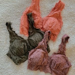 Aerie eyelash lace bralettes